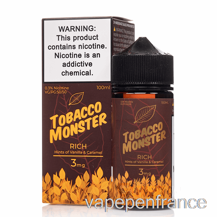 Riche - Monstre De Tabac - Stylo Vape 100 Ml 0 Mg